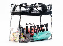 Load image into Gallery viewer, “Building My Legacy” Clear Tote with Zipper